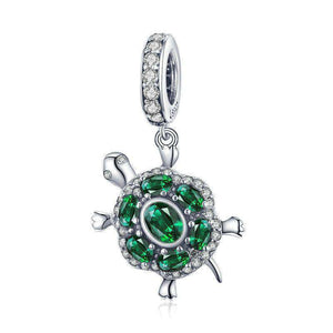 Pandora Compatible 925 sterling silver Turtle Green CZ Charm From CharmSA Image 1