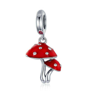 Pandora Compatible 925 sterling silver Mushroom Red Enamel Charm From CharmSA Image 1