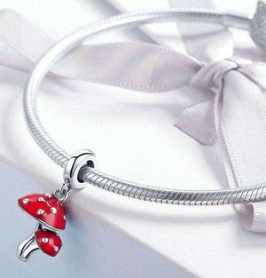 Pandora Compatible 925 sterling silver Mushroom Red Enamel Charm From CharmSA Image 3