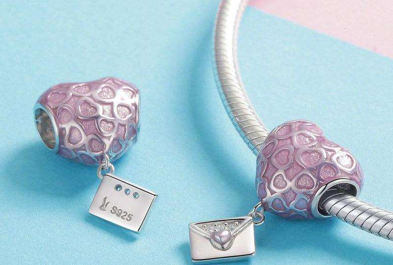 Pandora Compatible 925 sterling silver Heart to Heart Love Envelope Charm From CharmSA Image 2