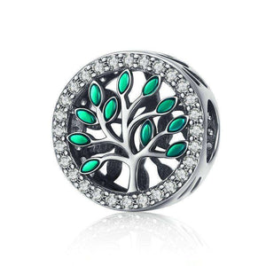 Pandora Compatible 925 sterling silver Tree of Life Tree Leaves Clear CZ Charm From CharmSA Image 1