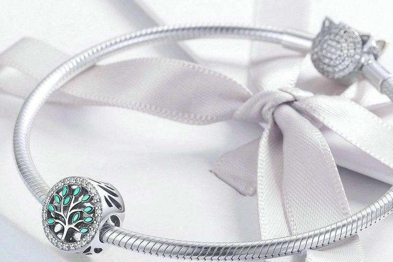 Pandora Compatible 925 sterling silver Tree of Life Tree Leaves Clear CZ Charm From CharmSA Image 2