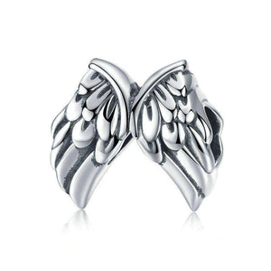 Pandora Compatible 925 sterling silver Vintage Angel Wings Feathers Charm From CharmSA Image 1