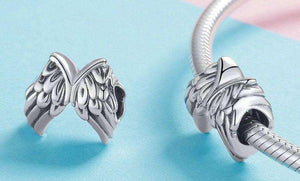 Pandora Compatible 925 sterling silver Vintage Angel Wings Feathers Charm From CharmSA Image 2