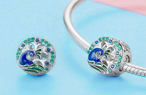 Pandora Compatible 925 sterling silver Beautiful Peafowl Colorful Charm From CharmSA Image 2