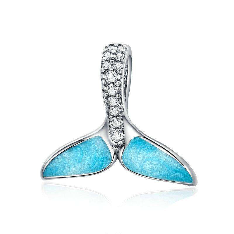 Pandora Compatible 925 sterling silver Mermaid&#39;s Tail Blue Enamel Charm From CharmSA Image 1