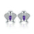 Orchid Flower Clear CZ Stud Earrings From CharmSA Image 1