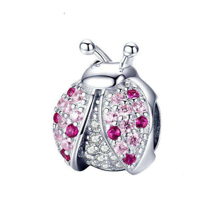 Pandora Compatible 925 sterling silver Ladybug Pink CZ Insect Charm From CharmSA Image 1