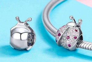 Pandora Compatible 925 sterling silver Ladybug Pink CZ Insect Charm From CharmSA Image 2