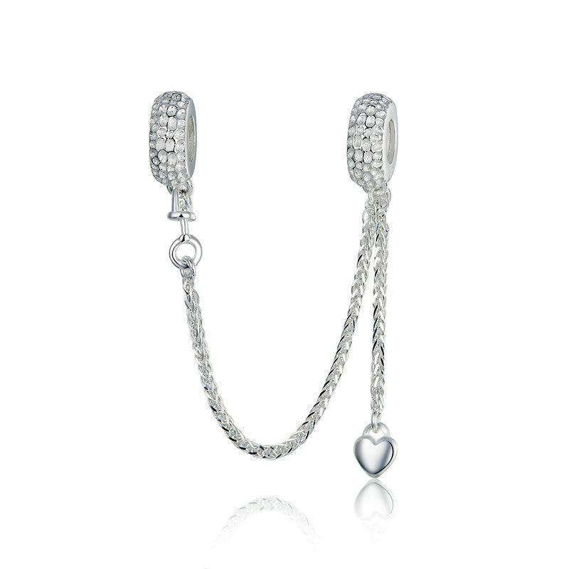 Pandora Compatible Dangling Heart Safety Chain for only R 404.00 from  CharmSA Quality 925 Sterling Silver jewellery CSAC1112