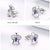 Orchid Flower Clear CZ Stud Earrings From CharmSA Image 2