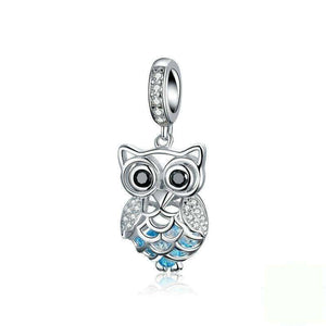 Pandora Compatible 925 sterling silver Crystal Owl CZ Animal Dangle Charm From CharmSA Image 1
