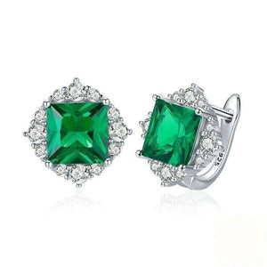 Green Square Zircon Stud Earrings From CharmSA Image 1