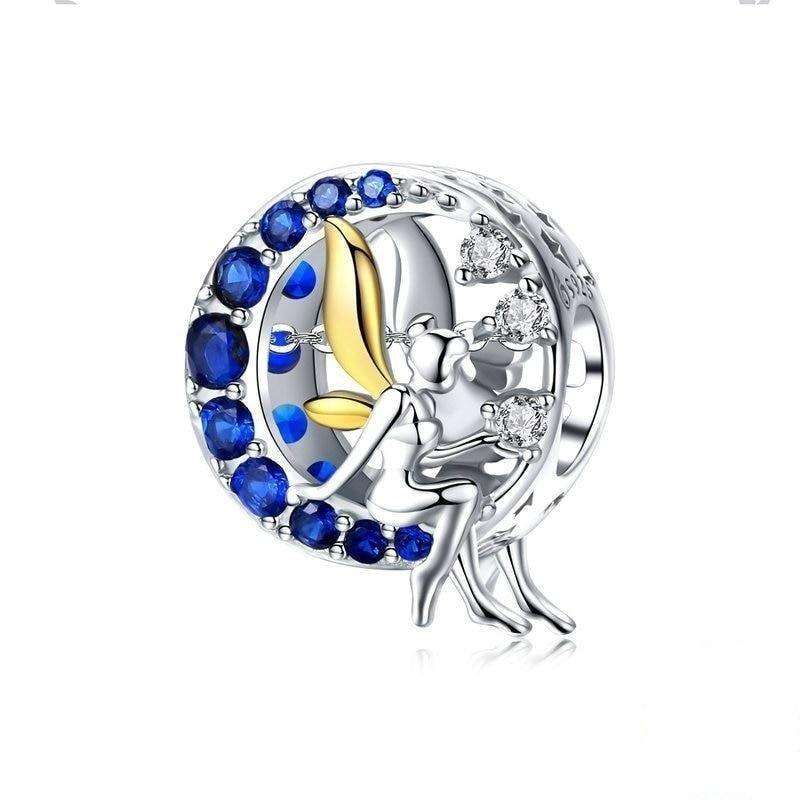 Pandora Compatible 925 sterling silver Blue Moon Lunar Angel Charm From CharmSA Image 1