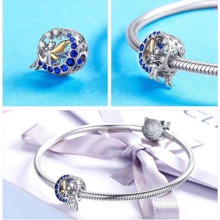 Pandora Compatible 925 sterling silver Blue Moon Lunar Angel Charm From CharmSA Image 2