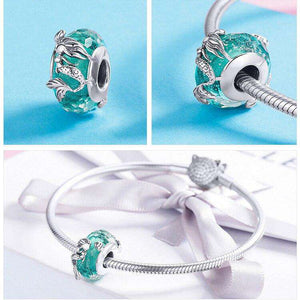 Pandora Compatible 925 sterling silver Mermaid Sea Blue Glass Charm From CharmSA Image 2