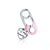 Pandora Compatible 925 sterling silver Pink Safety Pin Family Heart Charm From CharmSA Image 1