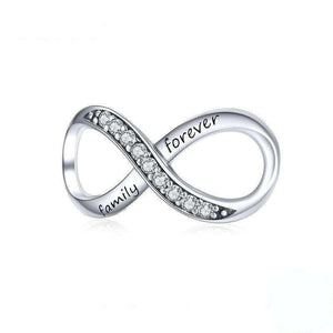 Pandora Compatible 925 sterling silver Infinity Love Forever Clear CZ Charm From CharmSA Image 1