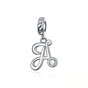 Pandora Compatible 925 sterling silver Alphabet A to Z Dangle Charm From CharmSA Image 24