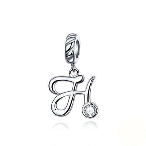 Pandora Compatible 925 sterling silver Alphabet A to Z Dangle Charm From CharmSA Image 9