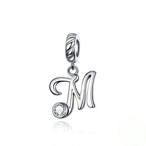 Pandora Compatible 925 sterling silver Alphabet A to Z Dangle Charm From CharmSA Image 14