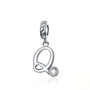 Pandora Compatible 925 sterling silver Alphabet A to Z Dangle Charm From CharmSA Image 15