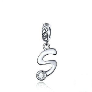 Pandora Compatible 925 sterling silver Alphabet A to Z Dangle Charm From CharmSA Image 23