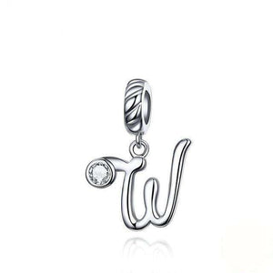 Pandora Compatible 925 sterling silver Alphabet A to Z Dangle Charm From CharmSA Image 31