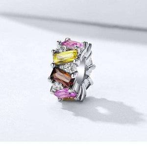 Pandora Compatible 925 sterling silver Multicolored CZ Stopper Spacer From CharmSA Image 2