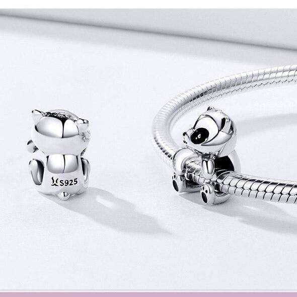 CharmSA Clingy Panda Charm | Fits Pandora Bracelets | Sterling