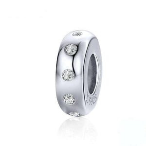 Pandora Compatible 925 sterling silver Minimalist CZ Stopper Spacer From CharmSA Image 1