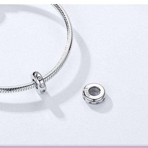 Pandora Compatible 925 sterling silver Minimalist CZ Stopper Spacer From CharmSA Image 3