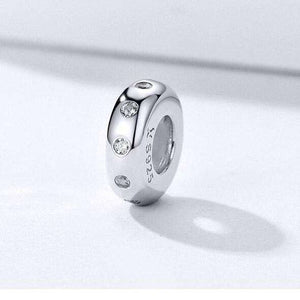 Pandora Compatible 925 sterling silver Minimalist CZ Stopper Spacer From CharmSA Image 4