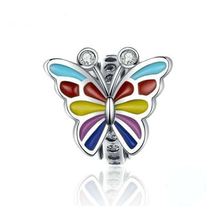 Pandora Compatible 925 sterling silver Colorful Butterfly Charm From CharmSA Image 1