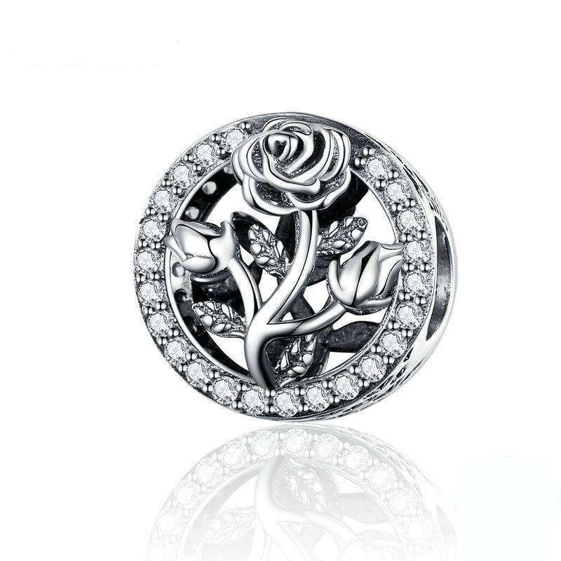 Pandora Compatible 925 sterling silver Rose Flower Charm From CharmSA Image 1