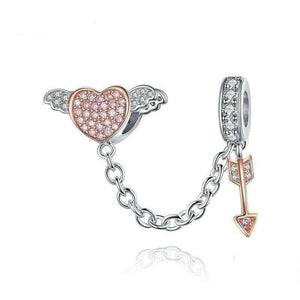 Pandora Compatible 925 sterling silver Arrow of Cupid Heart Wing charm From CharmSA Image 1