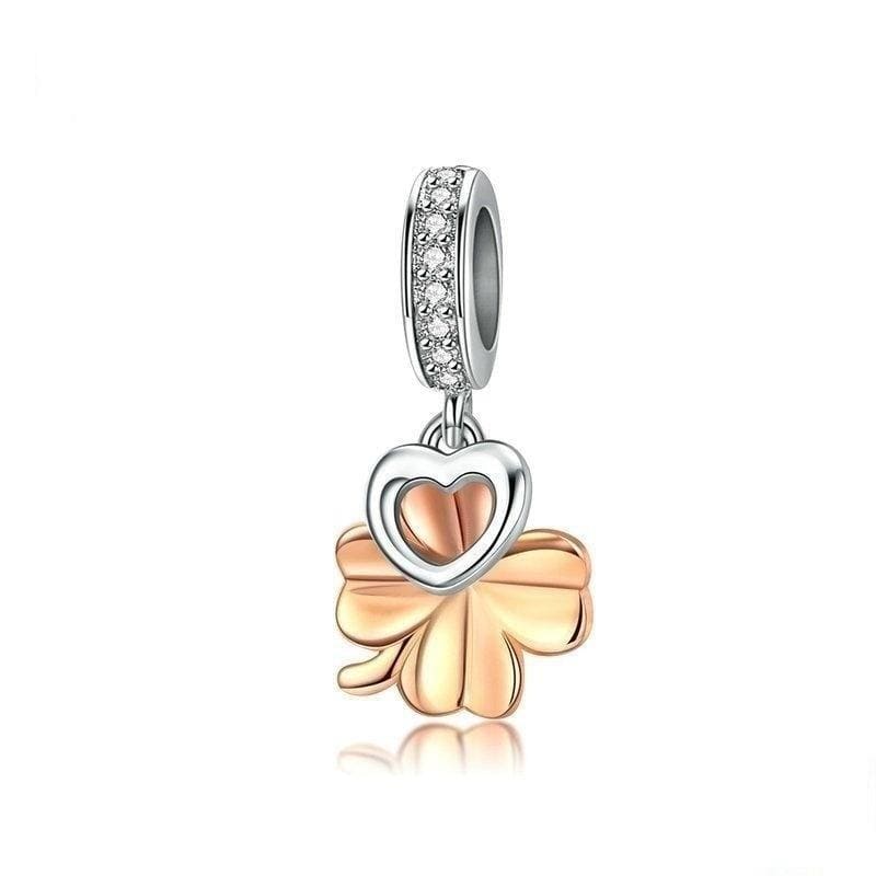 Pandora Compatible 925 sterling silver Lucky Clover Dangle Charm From CharmSA Image 1