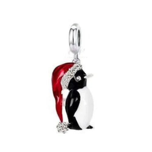 Christmas Penguin Dangle Charm | CZ EN